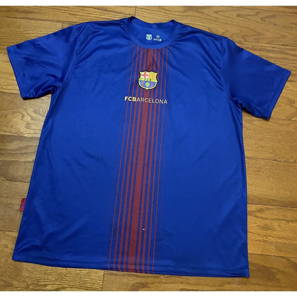 Nike FCB Barcelona Soccer Jersey Men 2XL Blue Red XXL El Cant Del Barca